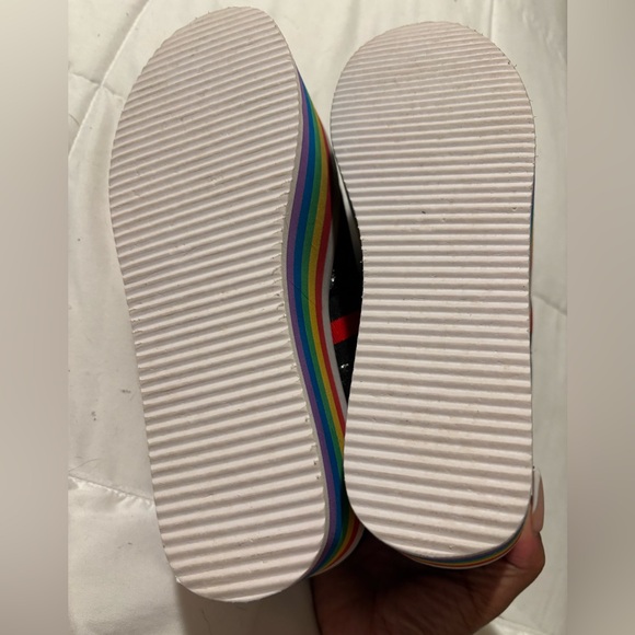 Black Sneakers with Rainbow Soles - Picture 5 of 5